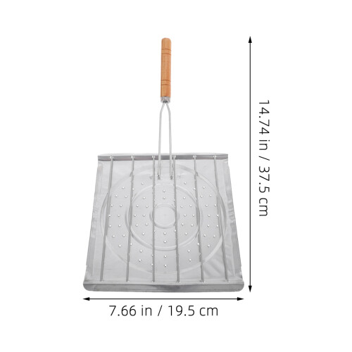 2Stk Platzsparender Grillrost Holzgriff Für Barbecue 2