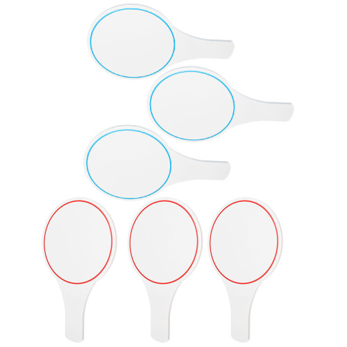 6Pièces Tablettes Blanches Effaçables Pour Vote Et Score En Mousse