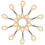 12 Stuks Glitter Garen Goudkleurig Polyester Voor Knutselprojecten 7