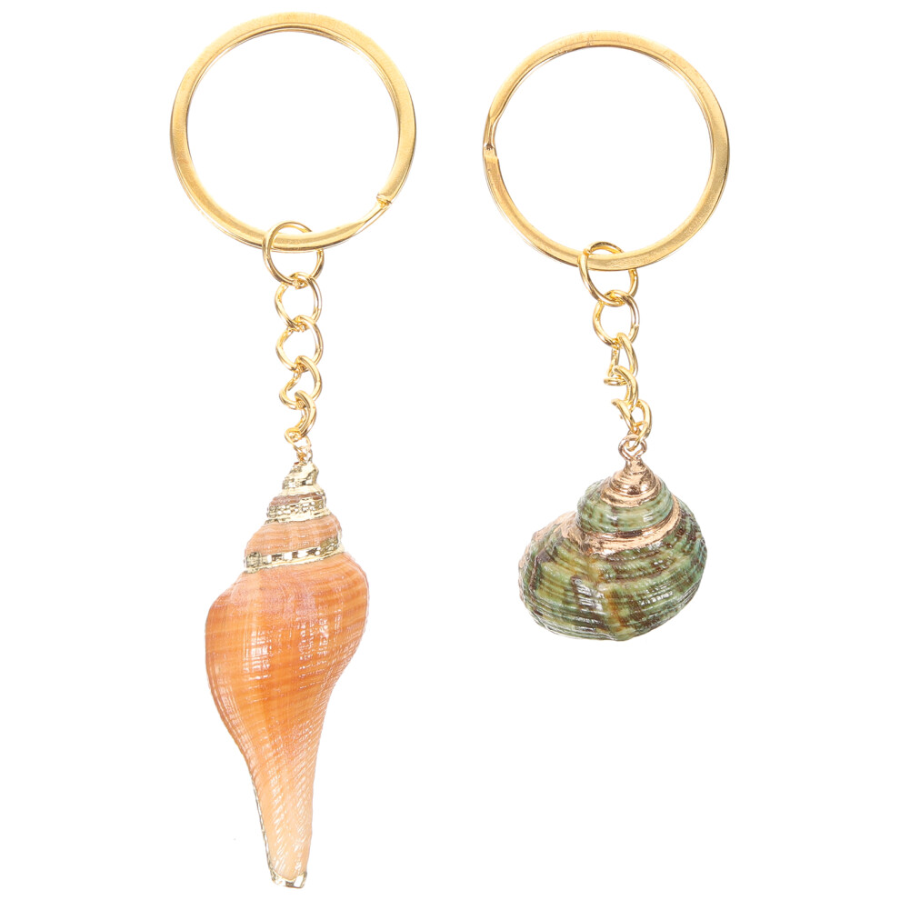 2 Natuurlijke Schelp Sleutelhangers Met-image
