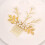 Eleganter Braut Perlen Haarkamm Gold Haarschmuck 6