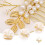 Eleganter Braut Perlen Haarkamm Gold Haarschmuck 9