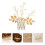 Eleganter Braut Perlen Haarkamm Gold Haarschmuck 2