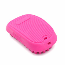 Silikon Haustier Massagebürste Pink Mit Verstellbarem Handgurt