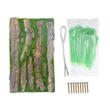 1 Set Kunststoff Baumrinden Fake Samtstoff Moos 3D