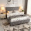 Comfy Living (5ft Kingsize, Grey) Colorado Bed Frame with Tanya Mattress 1