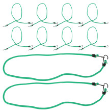10St Duurzame Elastische Bungee Met Haken Groen Outdoor