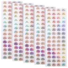 60 Papieren Stickers Waterbestendig Ovaal Voor