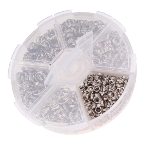 Splitringe Ringverschlüsse Silber Eisen 1 Set