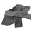 Shawl Valse Kraag Dames Velours Grijs 9