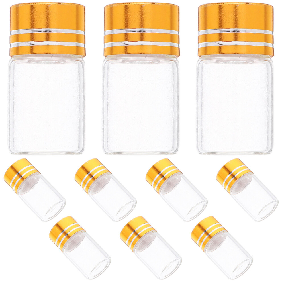 50 Stuks Mini Glazen Pot 2,90X1,60X1,60Cm Goud-image