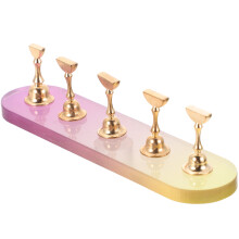 1 Set Maniküre Übungs-Nageltablett Acryl Metall Trainingsbank