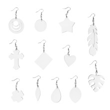 32 Teile Ohrring Zubehör Weiß Sublimationsdruck Für
