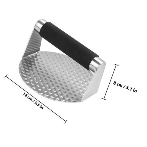 Stainless Steel Burger Press Round Patty Maker with Handle Silver 1