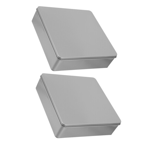 2 Große Metall Keksdosen Mit Deckel Quadratisch