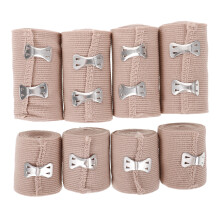 8Stk Polyester Elastische Sportbandagen Mit Clip Für Erste Hilfe Khaki