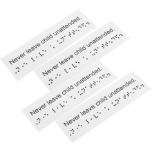 4 Pvc Blindenschrift Etiketten Für Notfälle Büro