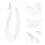 Sparkling Rijsteen Blauwe Rand Applique Bruid Wit 8