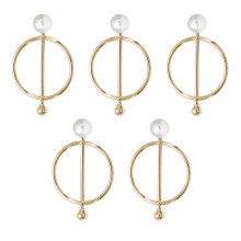 5Pièces Attaches Écharpe Dorées Et Accessoire Mode