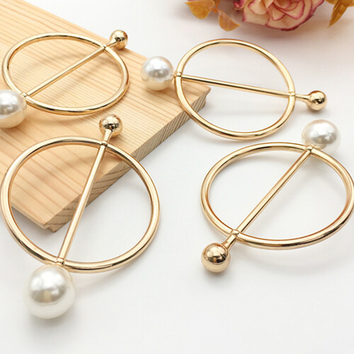 5Pièces Attaches Écharpe Dorées Et Accessoire Mode 2