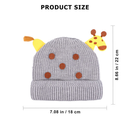 1St Babyhut Garn Wärmehut Winter Grau 1