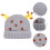 1St Babyhut Garn Wärmehut Winter Grau 4