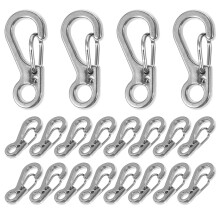 20 Schlüsselanhänger Mit Karabiner Und Mini Klemme