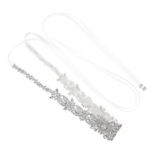 3 -Accessoire Weißer Dekorativer Gürtel Silber