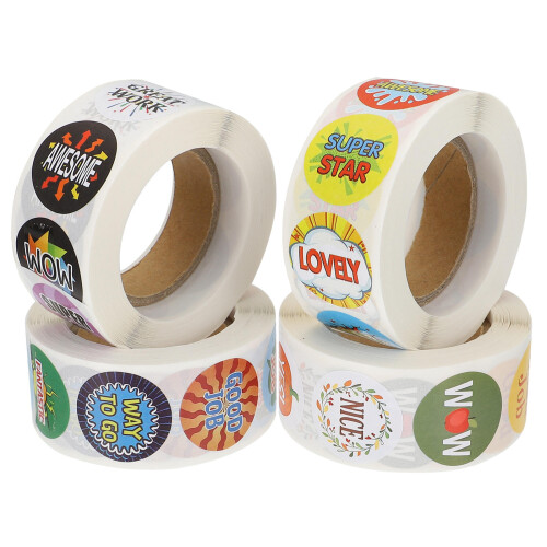4Rolls Lehrer Belohnungssticker Für Kinder Bunt Und 1