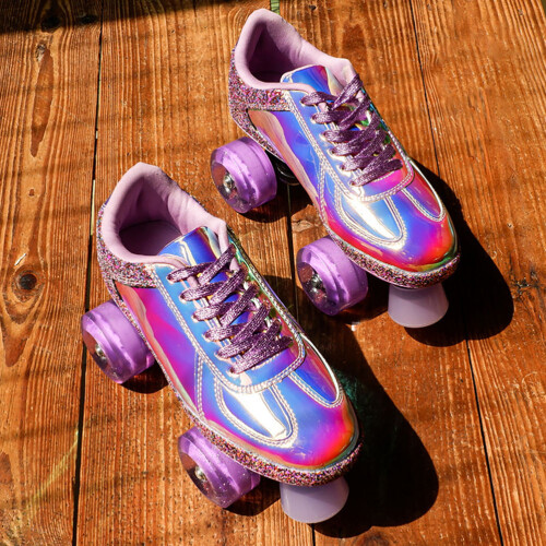 4St Für Rollschuhe Lila Doppelreihe 2