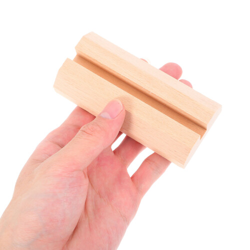 Schild Platzkarten Halter Beige Holz 3 2