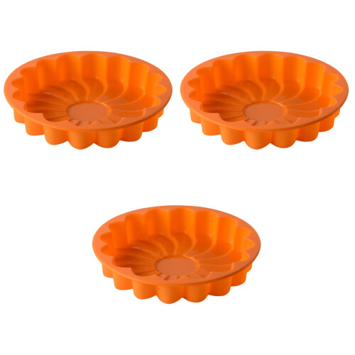 3Stk Verdickte Silikon Blumen Kuchenform Backform 2