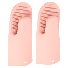 2St Anti-Verbrühungs-Silikonhandschuhe Rosa Set Für Kinder Haushalt