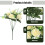 3Pcs Flores Falsas Hidrângea Brancas Para Decoração Interna 10