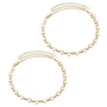 2 Perlen-Weitenkette Für Damen -Schmuck Gürtel