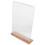 Acryl Schildhalter Desktop Display Stand Mit Holzsockel 6