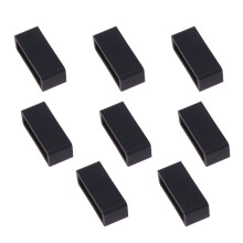 8 Langlebige Schwarze Silikon Armband Schlaufen Ersatzringe