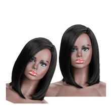 Wigs Perücke Für Frauen Mittellang Schwarze Glänzende
