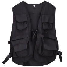 Gecropte Vest Camping Vissen Vests Man Zwart
