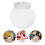 3Pcs Pet Clear Candy Jars with White Lids Large Snack Storage 7