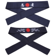 2Stk. Japanische Haarband Sport Haaraccessoires Polyester