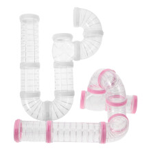 2 Sets Ratten Hamster Tunnel Spielzeug 00x5.50x5.50cm
