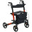 Homcom HOMCOM 4 Wheel Rollator Walker,  Adjustable Mobility Walker with Bag, Red 9