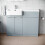 NES Home Nes Home 1000mm Left Hand Matte Grey Basin Vanity and WC Unit Chrome Handles 2