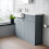 NES Home Nes Home 1000mm Left Hand Matte Grey Basin Vanity and WC Unit Chrome Handles 3