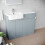 NES Home Nes Home 1000mm Left Hand Matte Grey Basin Vanity and WC Unit Chrome Handles 4