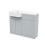 NES Home Nes Home 1000mm Left Hand Matte Grey Basin Vanity and WC Unit Chrome Handles 5
