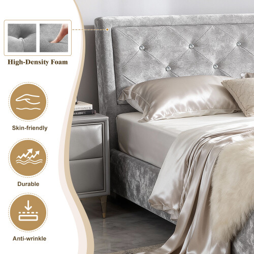 Comfy Living (5ft Kingsize, Silver) Colorado Bed Frame 2