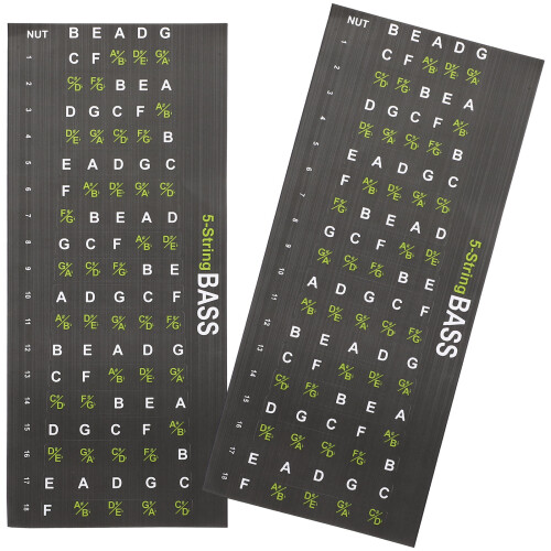 2 Stk. Gitarren Griffbrett Aufkleber Notenplan Decals