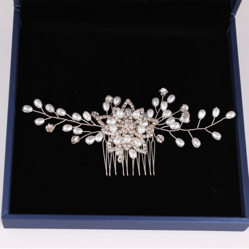 Perlenkamm Brautjungfer Haarschmuck 1